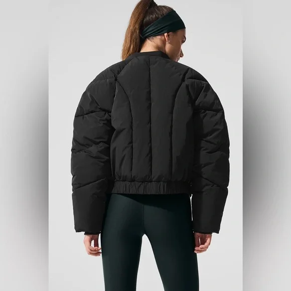 ALO Yoga Stargazing Kimono Puffer Jacket size small black - Picture 3 of 8
